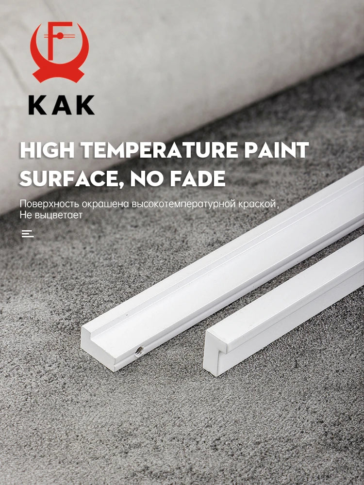 KAK Fashion White Long Cabinet Handles 1500mm Length Aluminum Alloy Kitchen Cupboard Door Pulls Furniture Handle Door Hardware