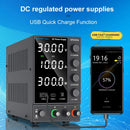 Wanptek Adjustable DC Power Supply 30V 10A 60V 5A with USB & Type C Regulated Switching Lab Bench Power Supply
