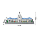 Capitol Building Model Micro Mini Building Blocks Toy: Complex Architectural Models, Creative Puzzle Assembly, Ideal Birthdays