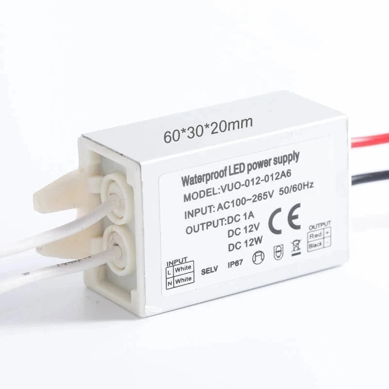 12W 20W 36W 60W 100W 200W 220V to 12V Driver for leds spot Transformer Power Supply Waterproof IP67