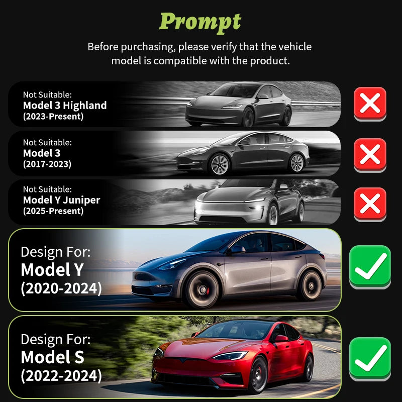 4PCS Hubcap Design for Tesla Model S（2022-2024）/Model Y （2020-2024）19 Inch Wheel Cover Performance Full Rim Hub Cover Accessorie