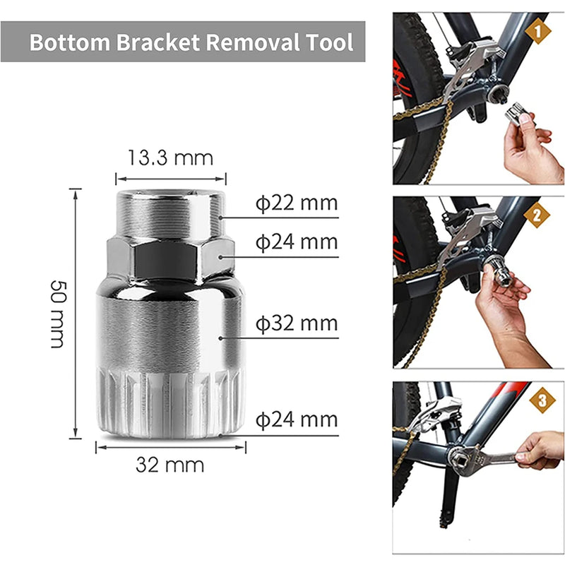 MTB Bicycle Repair Tool Set Chain Breaker Crank Wheel Extractor Tools for Bike Road Outdoor Bicycle Multitool Puller Wrench Tool