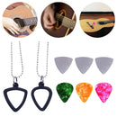 Guitar Pick Holder Guitar Picks Storage Necklace Portable with 6 Picks for Bass Electric Guitar Gifts Musicians Music Lovers