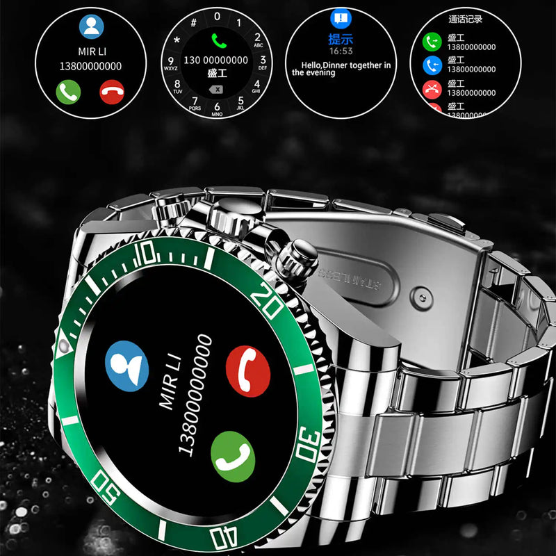 Smart Watch Men Multifunction Smartwatch 2022 Fitness Sports Waterproof Watches AW12 Steel Wrist Clock Bluetooth Call Connected
