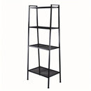 4 Tier Heavy Duty Metal Leaning Ladder Shelf Bookcase Bookshelf Storage Shelves