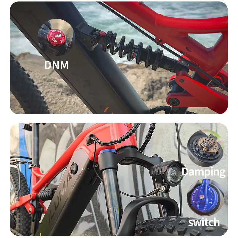 PULUMA PH001 Electric Bicycle 1000W Power Ebike 48V 20AH Battery 27.5*2.8 Inch Tire Off-road Electric Mountain Bike