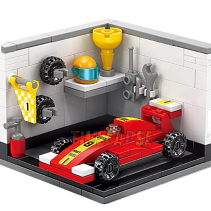 DIY Architecture Store Street View Food House Building Blocks Kit Girls Bricks Classic Movie Model Kids Toys For Children