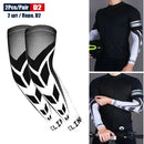 1Pair Sports Cooling Cycling Arm Sleeves Anti-UV Protection Elastic Arm Cover for Driving Running Basketball Football Golf