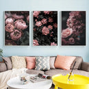 Pink Wall Art Home Decor Peony Flowers Posters Pictures Poster Canvas Art Nordic Decoration Living Room Modern Art Paintings