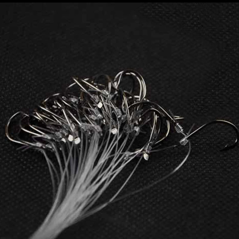 20/26pcs Jig Head Fish Hooks Line Tied Bait Carbon Steel Fishing Hook Accessaries Bait Roll Feeder Sea Fishinhook Fly