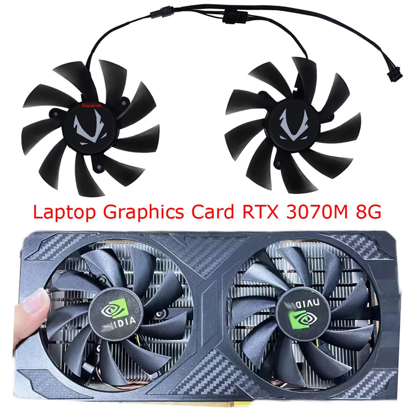 2Pcs/Set,PLA09215B12H,GA92S2H,GPU Cooler,Video Cooling Fan,For Nvidia Laptop Chip RTX 3070M 8G,For JIESHUO Notebook RTX3070M 8G