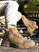 Men Work Safety Boots Women Autumn Winter Indestructible Safety Shoes Anti-smashing Protective Steel Toe Work Shoes