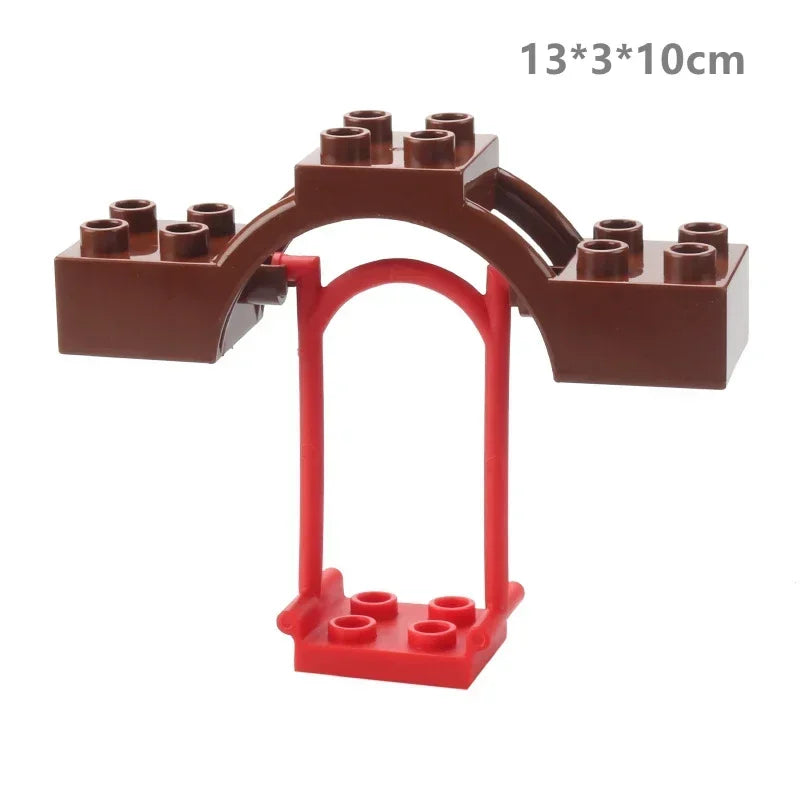 Big Size Building Blocks Compatible Large Bricks Figure Family House Bed Outdoor Camping Children Kids Educational Creative Toys