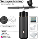 30Psi Airbrush Cordless Airbrush-Kit Compressor for Painting,Makeup,Barber, Nail Art, Cake Decor