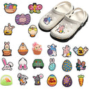 1-23Pcs PVC Adorable Rabbit Bunny Easter Shoe Buckle Charms Accessories Children Shoe Button Fit Birthday Gift