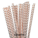 25pcs Foil Gold Silver Disposable Drinking Paper Straws Rainbow for Birthday Wedding Christmas Party Event Supplies