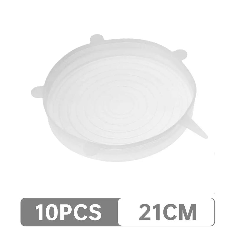10pcs Heat Resistant Reusable Stretch Silicone Lids Universal Food Wrap Bowl Pot Pan Cover Cookware Lids Kitchen Fridge Cooking