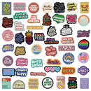 10/30/50PCS Inspirational Text Positive Stickers DIY Diary Phone Laptop Luggage Skateboard Graffiti Decals Fun for Kid Toys Gift