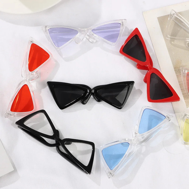 Pet Products Lovely Vintage Triangle Cat Sunglasses Reflection Eye wear glasses For Small Dog Cat Pet Photos Props Accessories