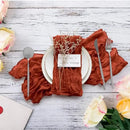 60Pcs 50x50cm Sage Green Napkins Boho Gauze Serving Table Decor Dinner Towel Cocktail For Wedding Thanksgiving Easter Decoration