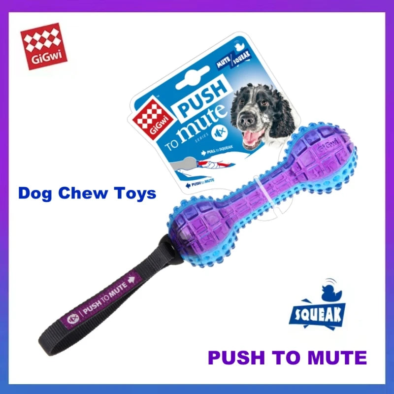 Dog Chew Toys Interactive Safe Trainging Dogs Toys with Mute & Squeak Sounding Bouncy & Assorted Colors for M/L Size Puppy Gums