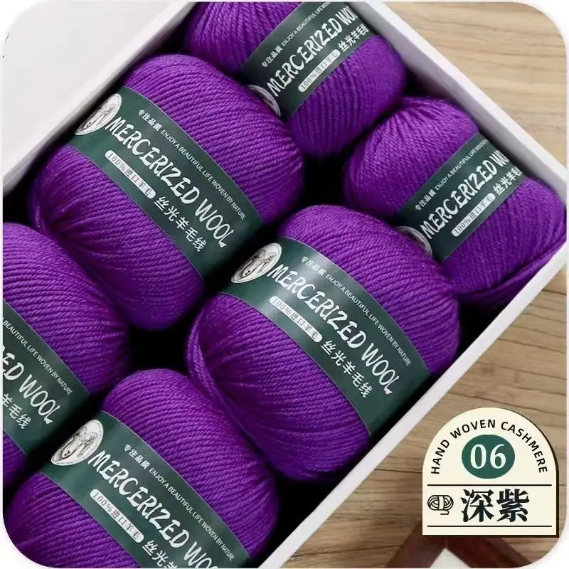 Hand-knitted Mongolian Cashmere Yarn for Cardigan Hat and Sweater, Worsted Woolen Wool, Hand-knitted Thread, 100g