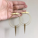New Golden Color Goddess Hoop Earrings Drop Geometric Crescent Phase Hippie Statement Witchy Jewelry Punk Gorgeous Women Gift