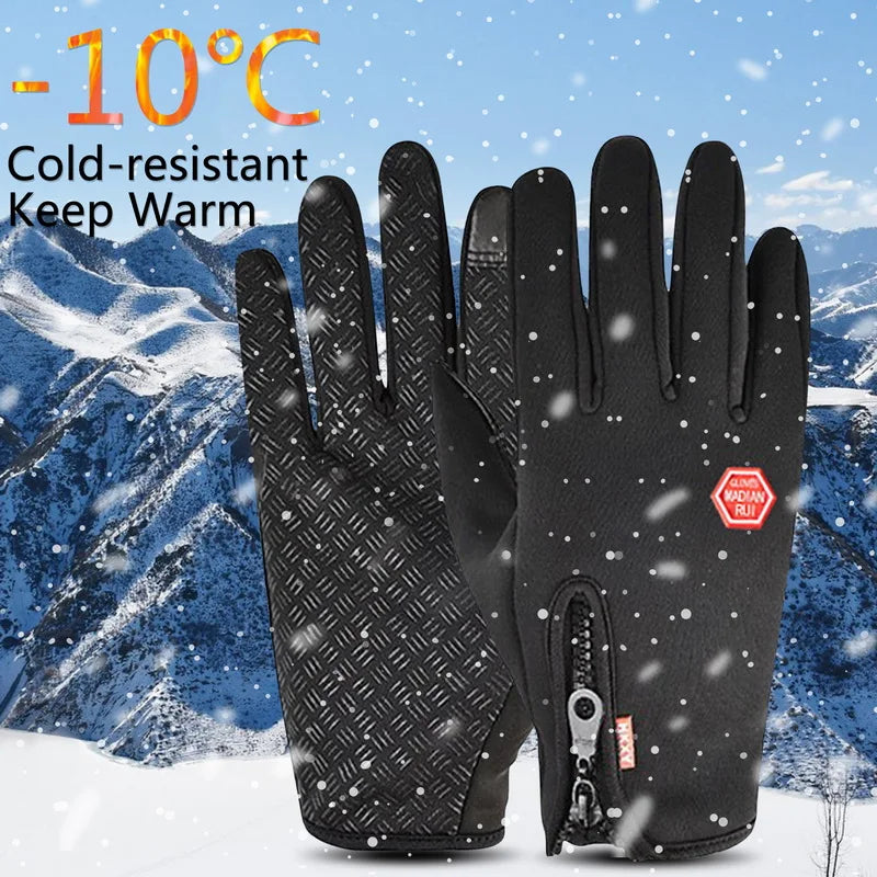 Winter Cycling Gloves Touch Screen Thermal Gloves Outdoor Sports For Fishing Motorcycle Mtb Road Bike Gloves Bicycle Accessories