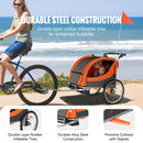 SucceBuy 88/100 lbs Child Bike Trailer Double Seat Carrier Converts to Stroller Foldable Children Bicycle Trailer for Toddlers