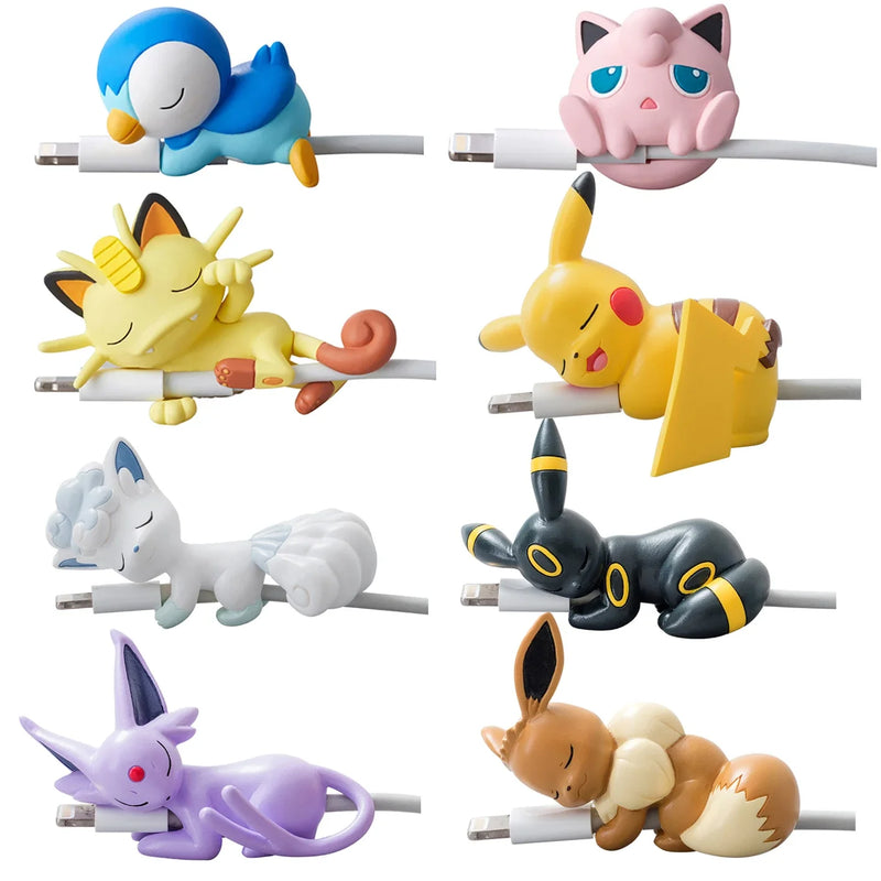 New 17Style Pokemon Data Cable Protective Cover Cartoon Figure Pikachu Protect Cases for Phone Accessories Anti-breaking Ropes