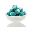 10pc/Lot  Valentines Day Silicone Beads Focal Heart Round Marking DIY Necklace Baby Pacifier Chain Beads For Making Jewelry