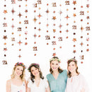 Gold 30th Happy Birthday Party Paper Banners Decorations Number 30 Year Old Circle Dots Twinkle Star Garlands Hanging Backdrops