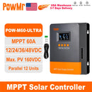 PowMr MPPT 60A Solar Charge Controller for 12/24/36/48V Battery Max 160VDC PV Panel Input With LCD Screen Can Parallel 12 Units