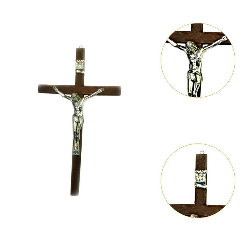 Wall Crucifix Cross Religious Statue Jesus Cross Wall Hanging Ornament for Office Entrance Living Room Thanksgiving Devout Gift