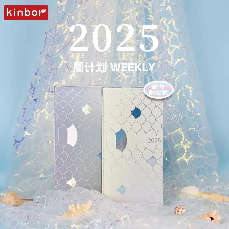 Kinbor 2025 Weekly Planner Week Daily Agenda Journal Notebook Hard Cover Calendar Monthly Schedule To Do List Time Organizer