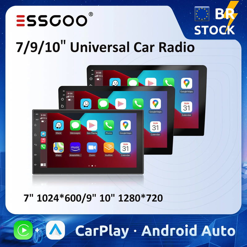 ESSGOO 7 9 10" Car Radio Android Auto Carplay Car Stereo Multimedia Player Universal WIFI GPS Autoradio Car Intelligent Systems