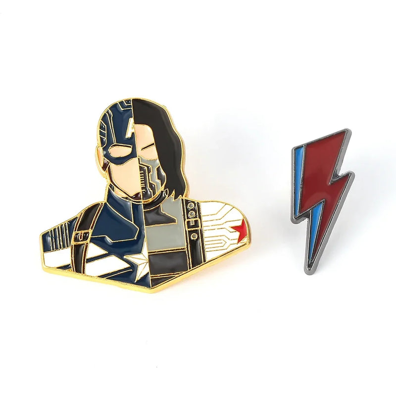 Superhero Collection Brooch Captain America Iron Man Spider Man Hulk The Avengers Badge Metal Enamel Lapel Pin Accessories