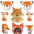 Fox Birthday Decorations Balloon Cupcake Toppers Woodland Animals Theme Party Dress Up Supplies Fox Paper Lantern Kids Gifts