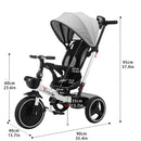 Ubravoo Baby Stroller Tricycle Ride Bike , 5-in-1, Adjustable Canopy, Sitting & Lying,Celerity Disassembly & Assembly,1-5 Years