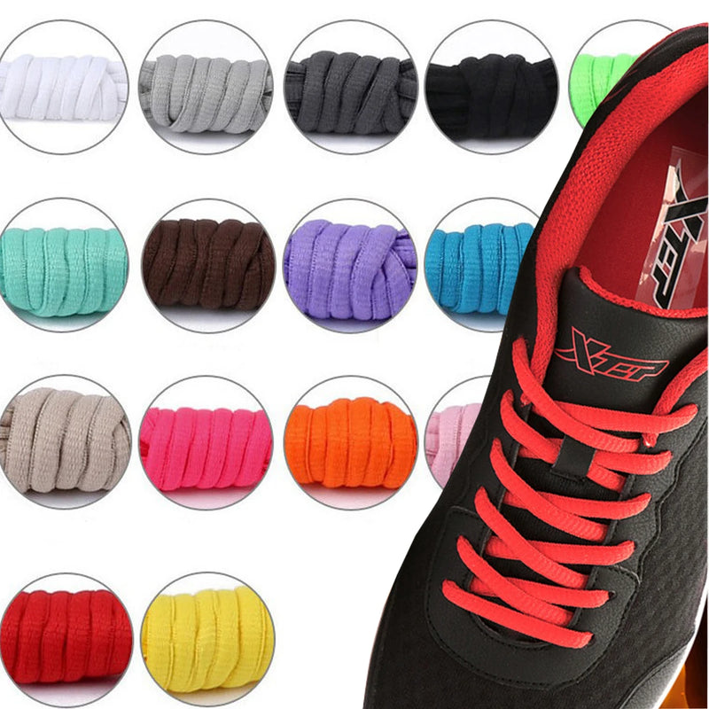 1 pairs Oval Running Trainer Laces, Basketball Sneaker Shoe Laces, Athletic Running Shoestring or Sport Shoes Laces for Trainers
