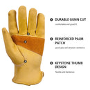 Cowhide Work Gloves Leather Motorcycle Driver Cycling Outdoor Sports Racing Security Protection Safety Yellow Riding Glove