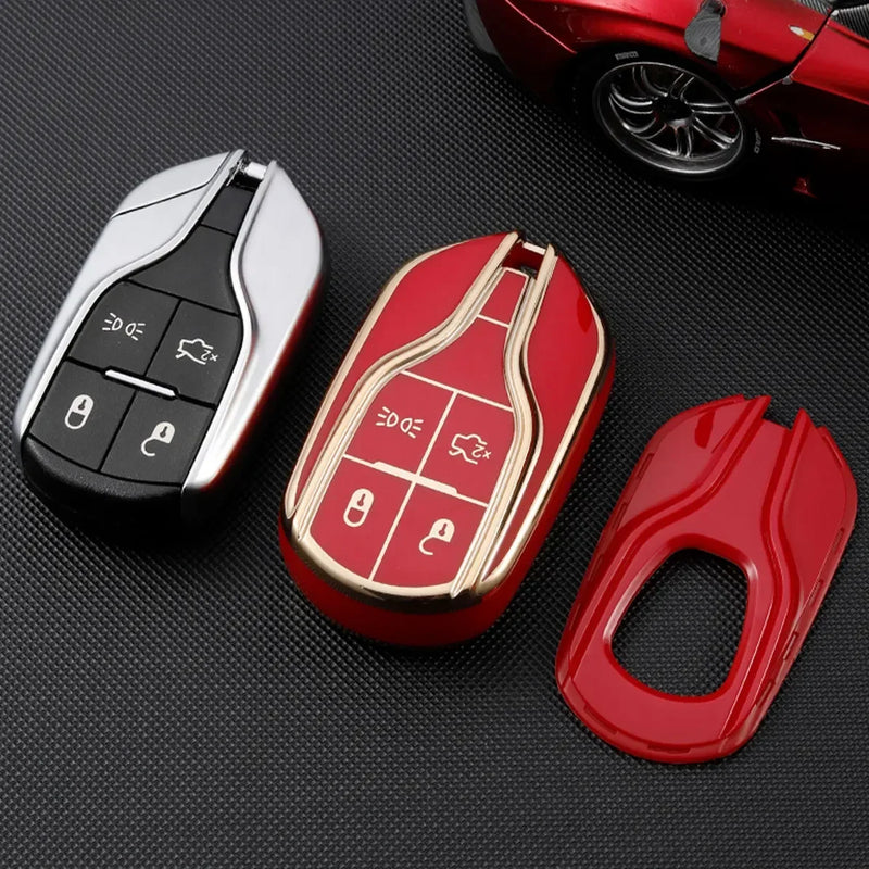 Car Key Case for Maserati Levante Ghibli Quattroporte GT Granturismo GranCabrio TPU Cover Shell Fob Protector Accessories