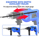 Power Electric Hammer Drill, 2 in 1 Function Rotary Hammer Drill, Variable Speed with Impact Drill Bit，360° Rotating Handle