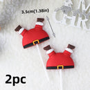 2025 Christmas Cake Decoration Lying Santa Claus Letters Merrychristmas Cake Toppers Christmas Tree Mini Santa Cupcake Toppers