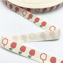 New 5yards 15mm Christmas Printed Polyester Cotton Ribbon DIY Wedding Christmas Party Gift Wrapping Supplies