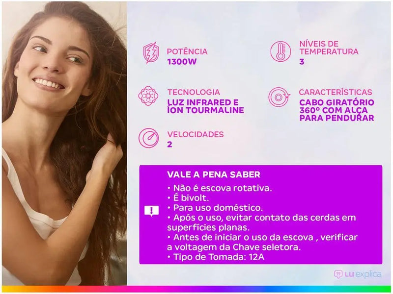 BES24P Compact Bivolt - Bivolt Britannia Dryer Brush