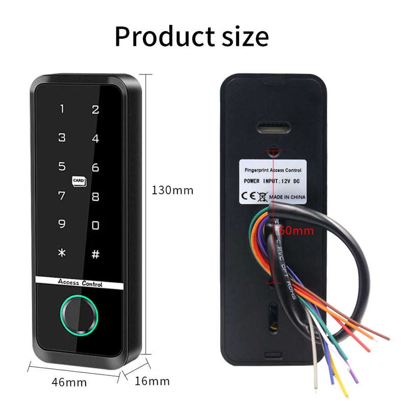 Outdoor Access Control Keypad System Kit Set Waterproof RFID 125KHz or 13.56MHz NFC Work with Electric Magnetic Lock Strike Lock