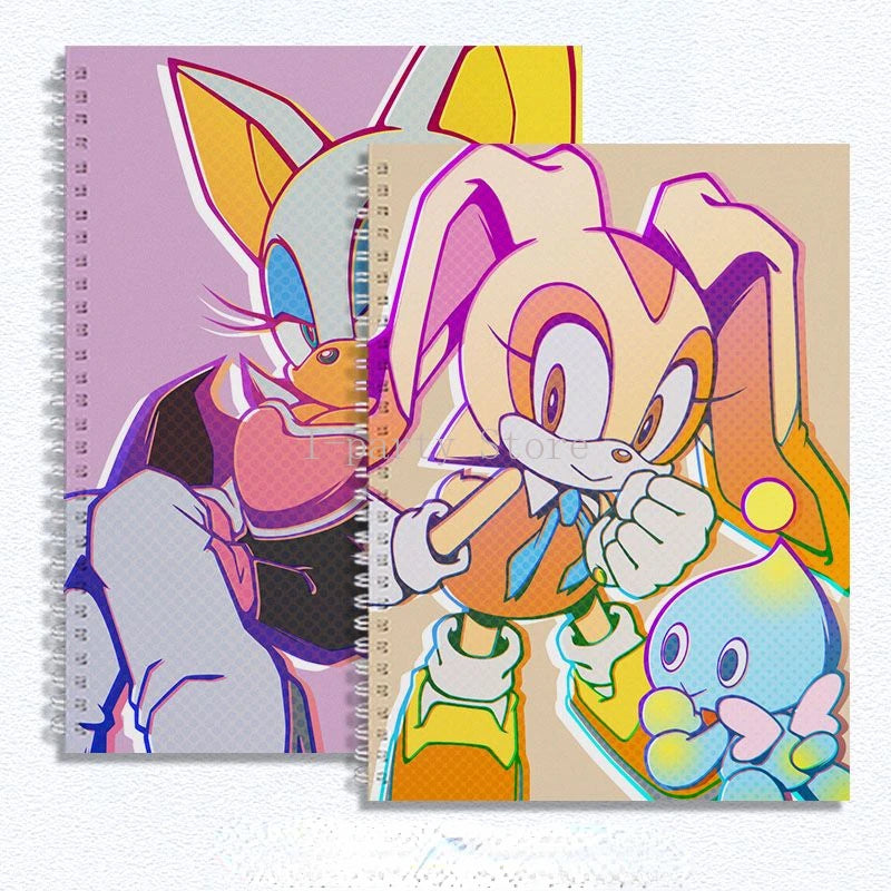 New Cartoon Notebook Sonic The Hedgehog High-value Creative Peripheral B5/A4/8K Thickened Drawing Sketchbook Student Stationery