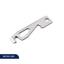 Inch/Metric 10 In 1 EDC Pocket Survival Tool Camping Screwdriver Bottle Opener Ruler Key chain Outdoor Tools for Hiking Fishing