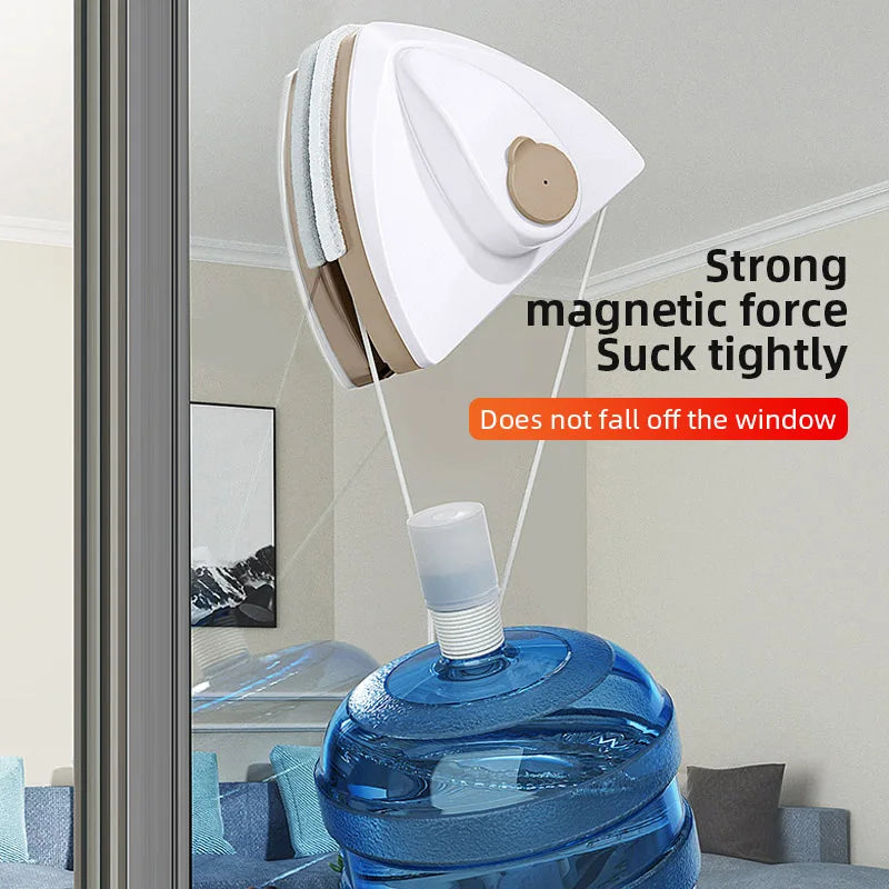 NEW Household Office Special Window Cleaner Magnetic Glass Window Cleaning Tool Automatic Water Discharge Double-layer Wiper